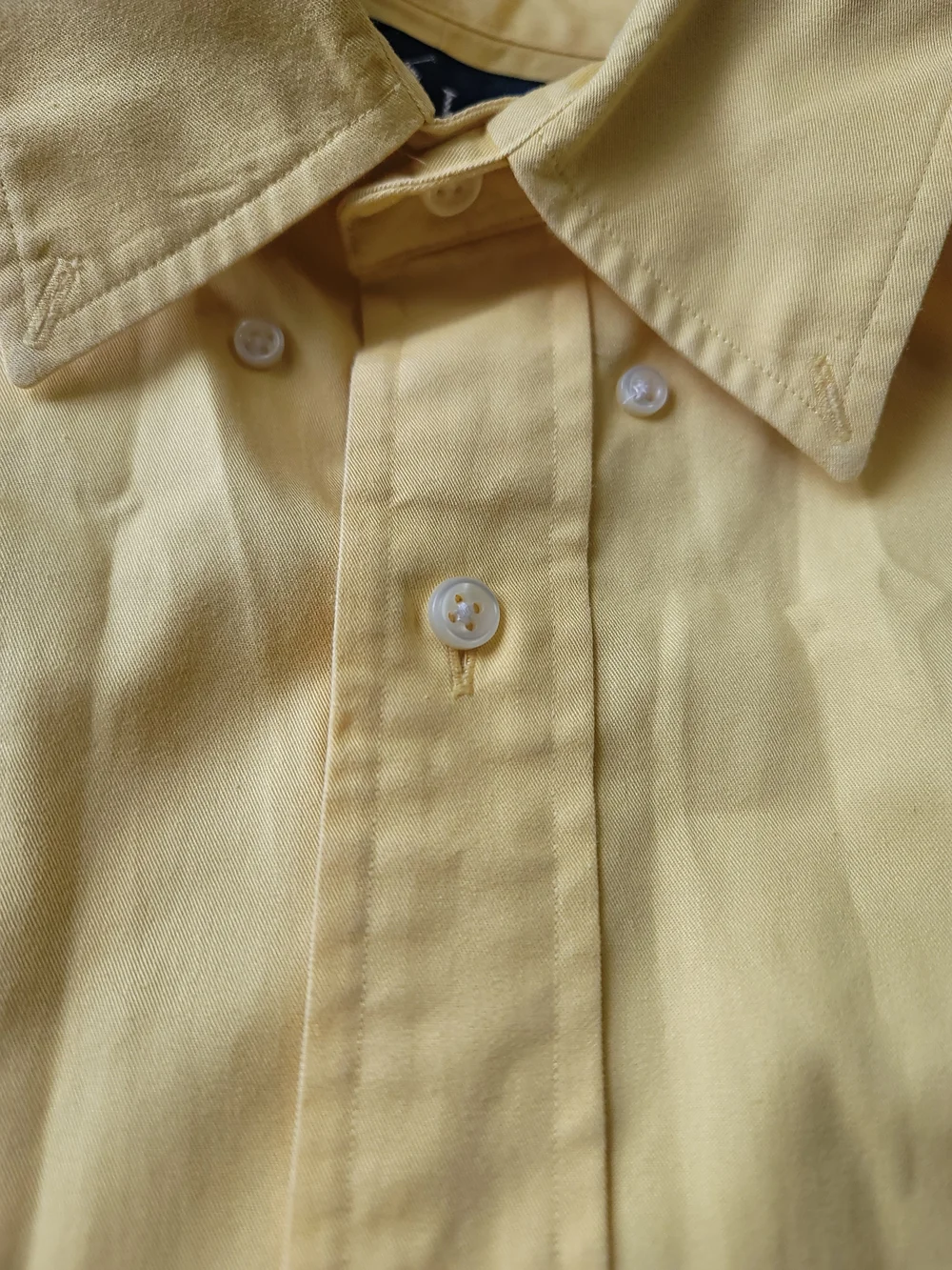 Ralph Lauren Blake Shirt Mens L Yellow Short Sleeve Button Up 100% Cotton Resort